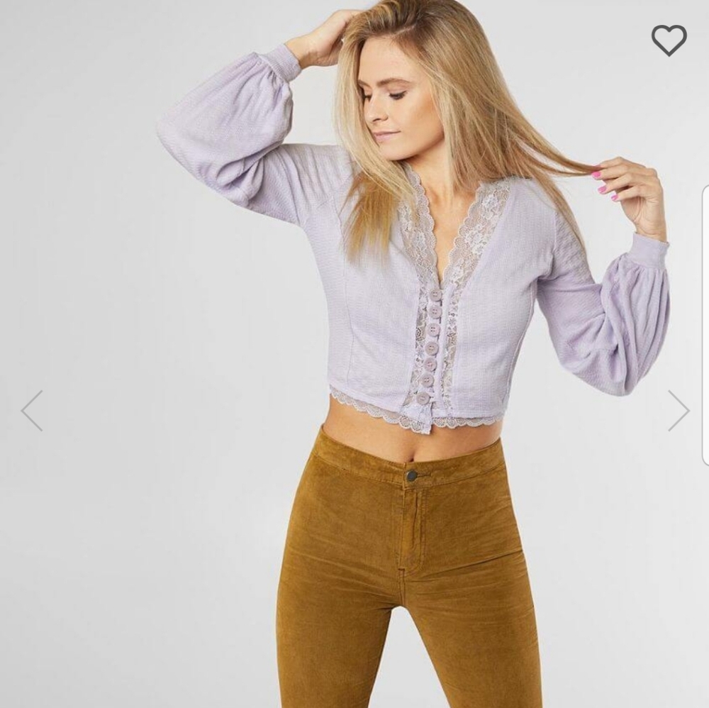 Free People Violet Croped Top Sz.XL
